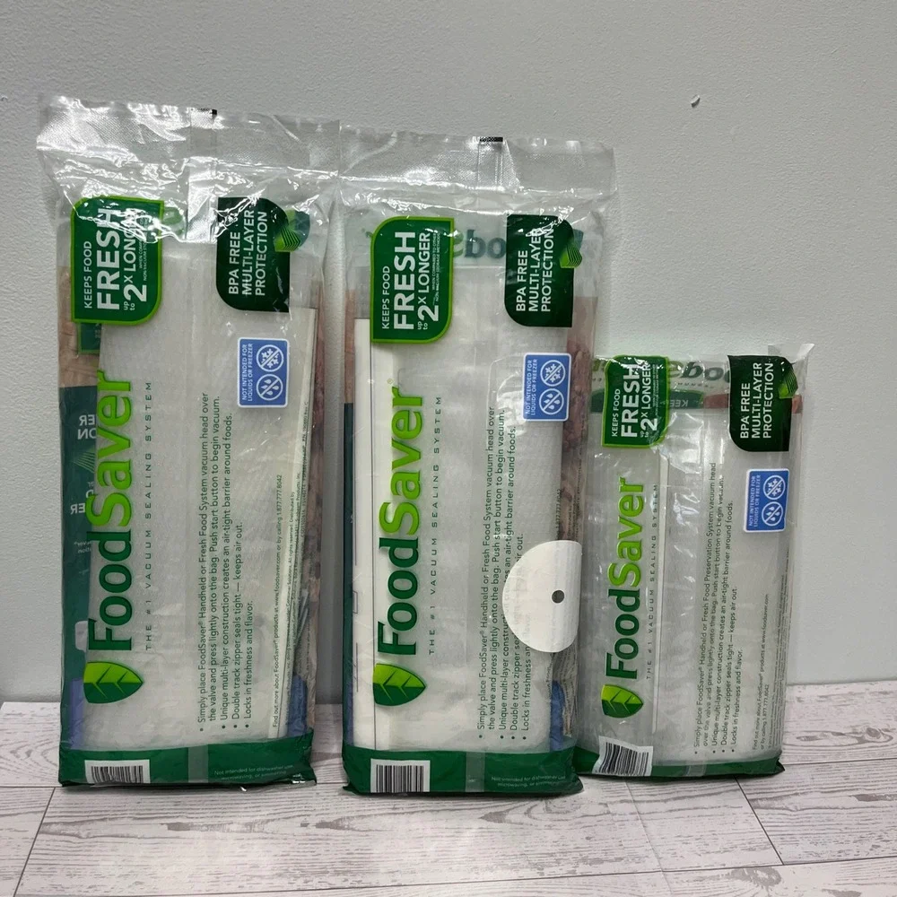 FoodSaver Vacuum Zipper‎ Bags Bundle 1 Gallon and 1 Quart BPA Free Fresh